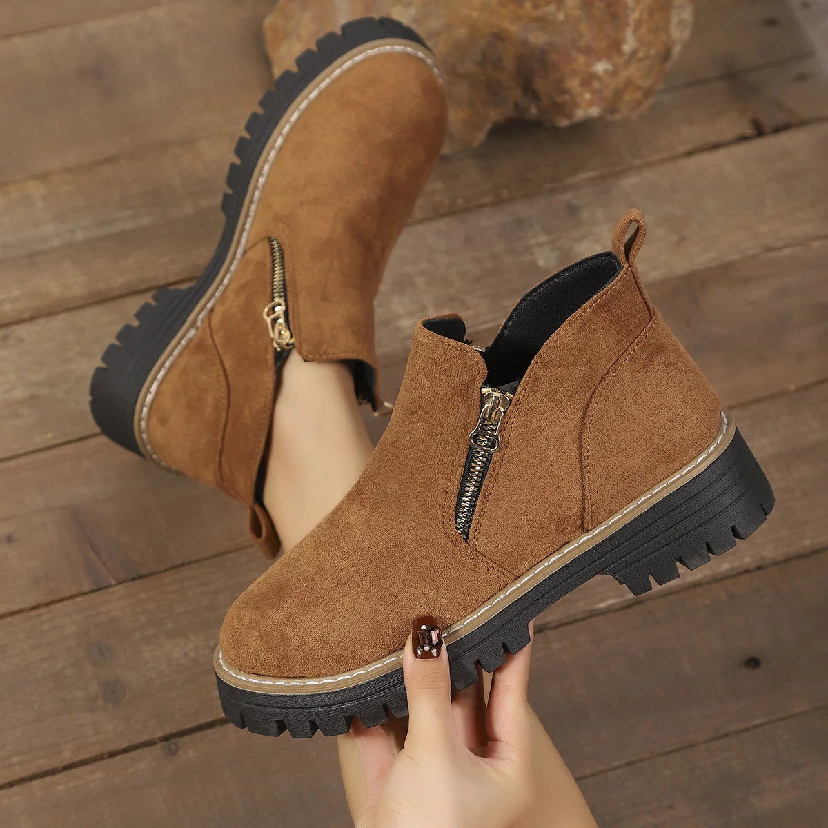 Women's arch support ankle boots product view