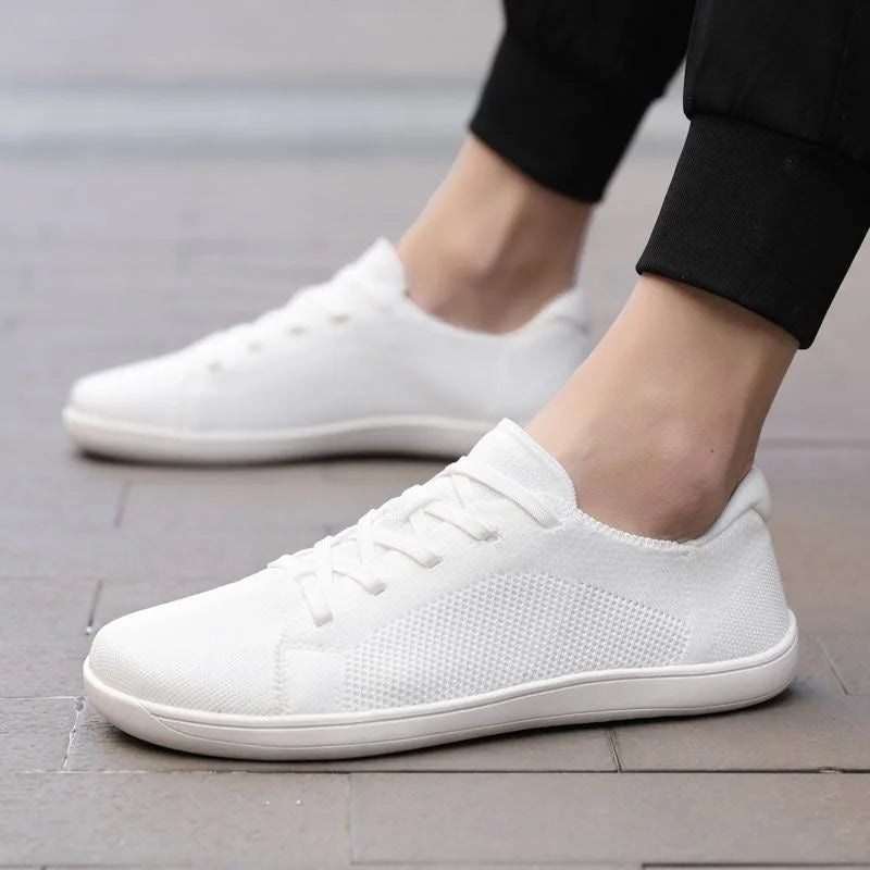 Unisex barefoot trainers shown on foot