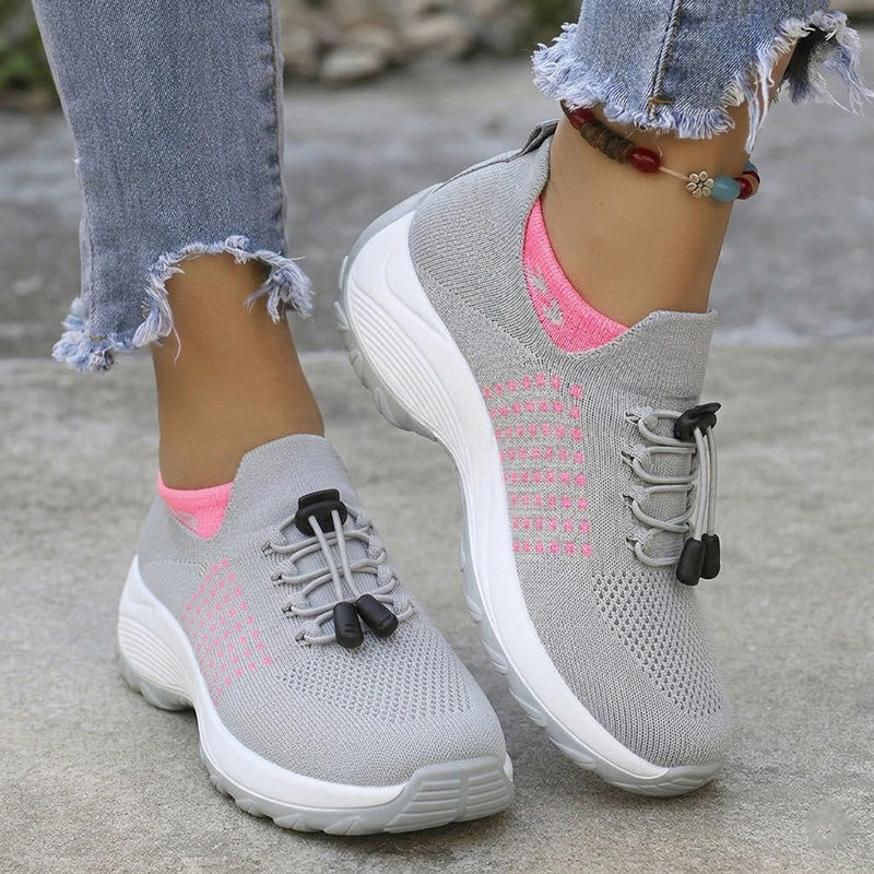 Women's arch support, cushioned comfort, lightweight design trainers with everyday walking