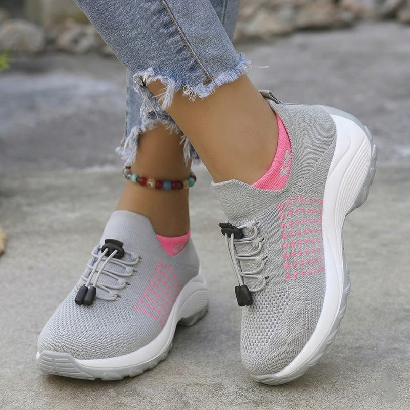 Women's arch support, cushioned comfort, lightweight design trainers with everyday walking