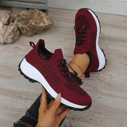 Women's arch support, cushioned comfort, lightweight design trainers with everyday walking