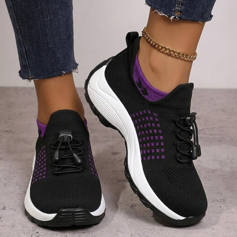 Women's arch support, cushioned comfort, lightweight design trainers with everyday walking