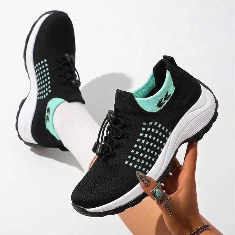 Women's arch support, cushioned comfort, lightweight design trainers with everyday walking