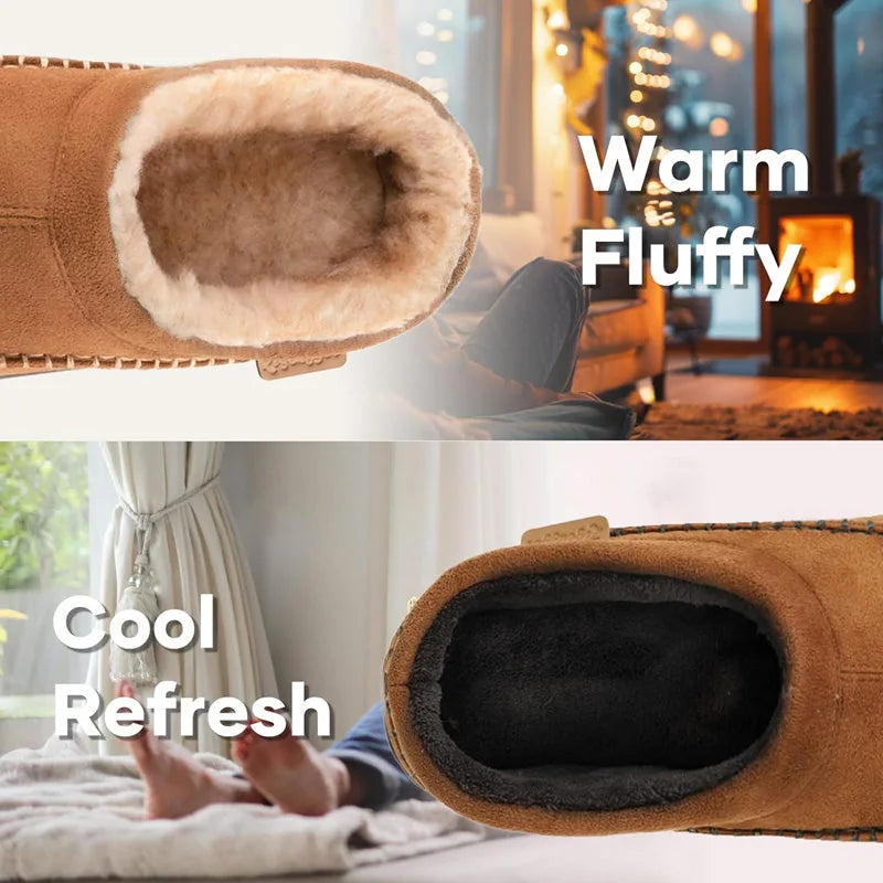 Men's house slippers product information graphic