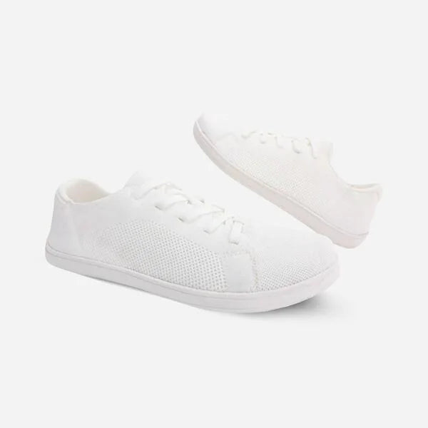 Unisex white barefoot trainers, product view