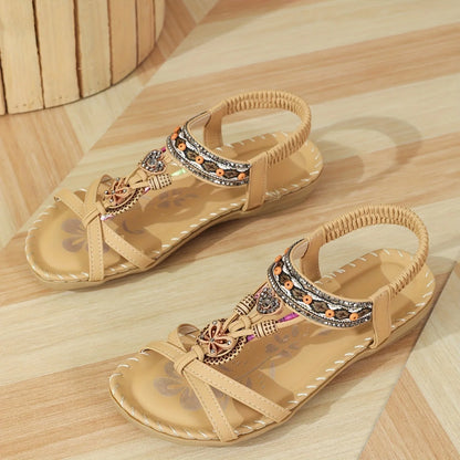 Women's wide fit flat sandals product view