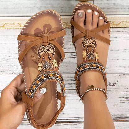 Women's wide fit flat sandals product view