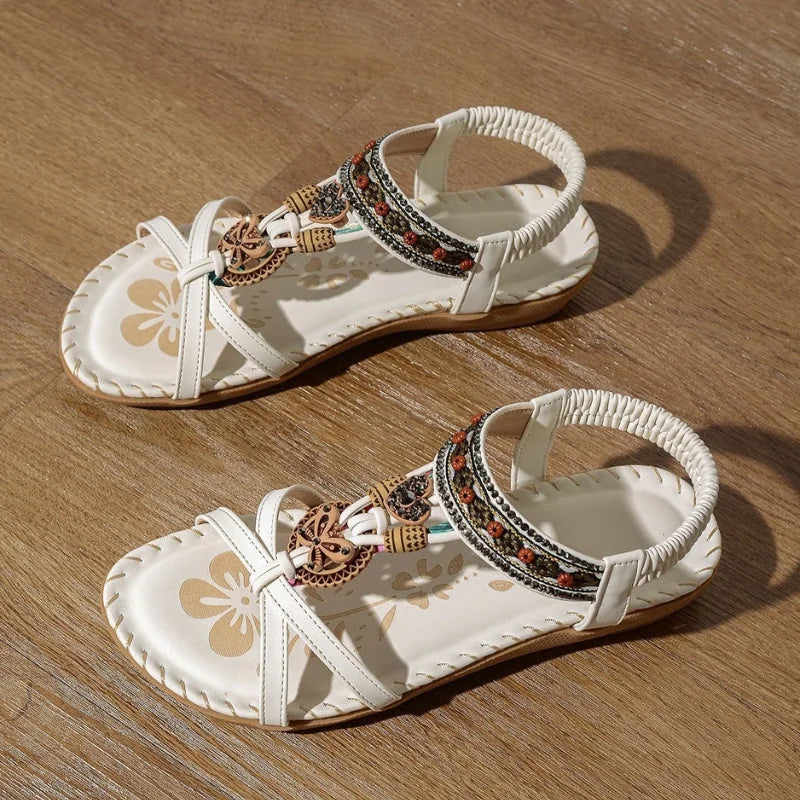 Women's wide fit flat sandals product view