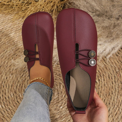 Women's ballet flats shown on foot