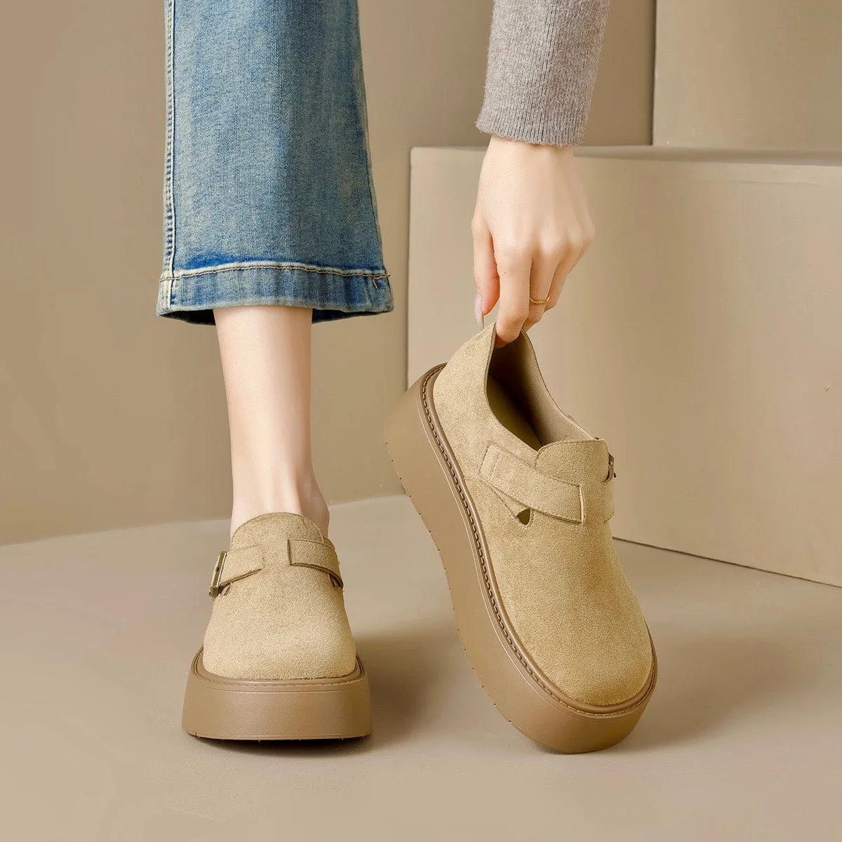 Women's wide fit platform clogs product view