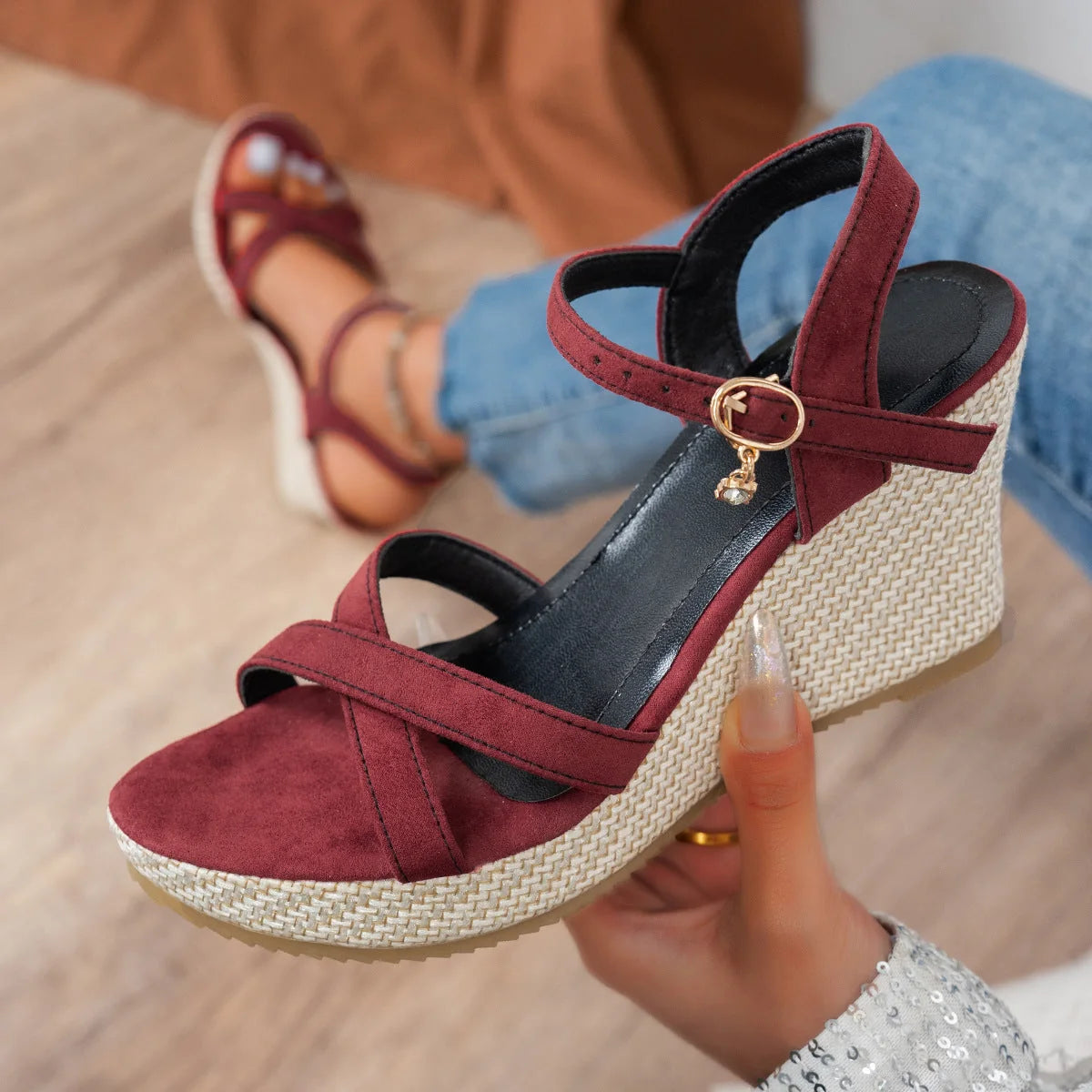 Women's espadrille sandals, product view