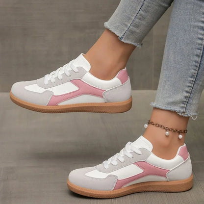 Women's walking trainers shown on foot