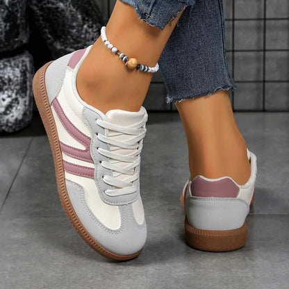 Women's walking trainers shown on foot