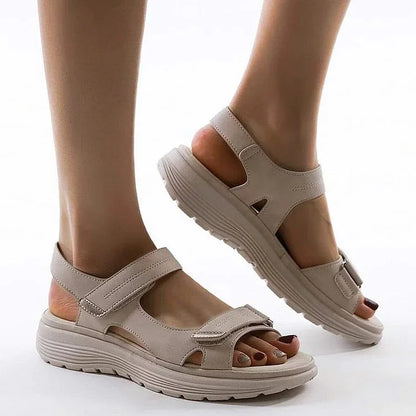 Women's arch support walking sandals in Grey product view