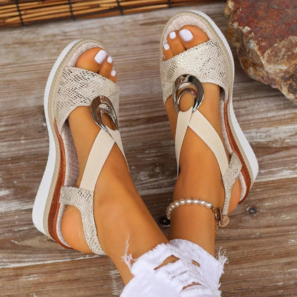 Women's everyday sandals shown on foot