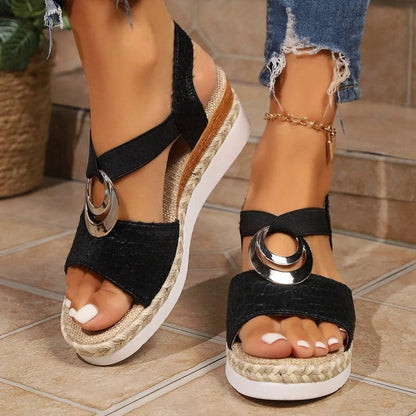 Women's everyday sandals shown on foot