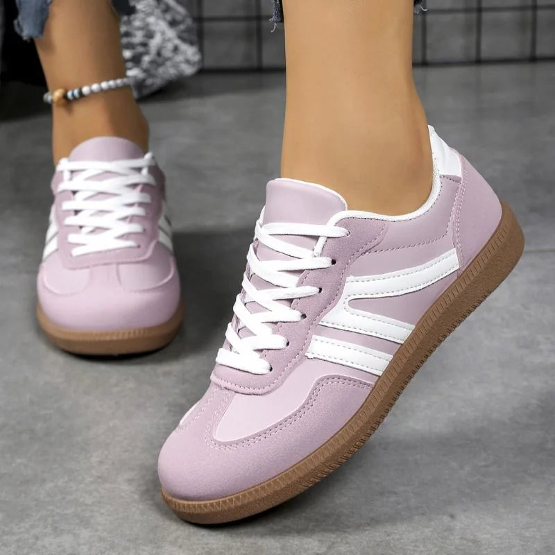 Women's walking trainers shown on foot