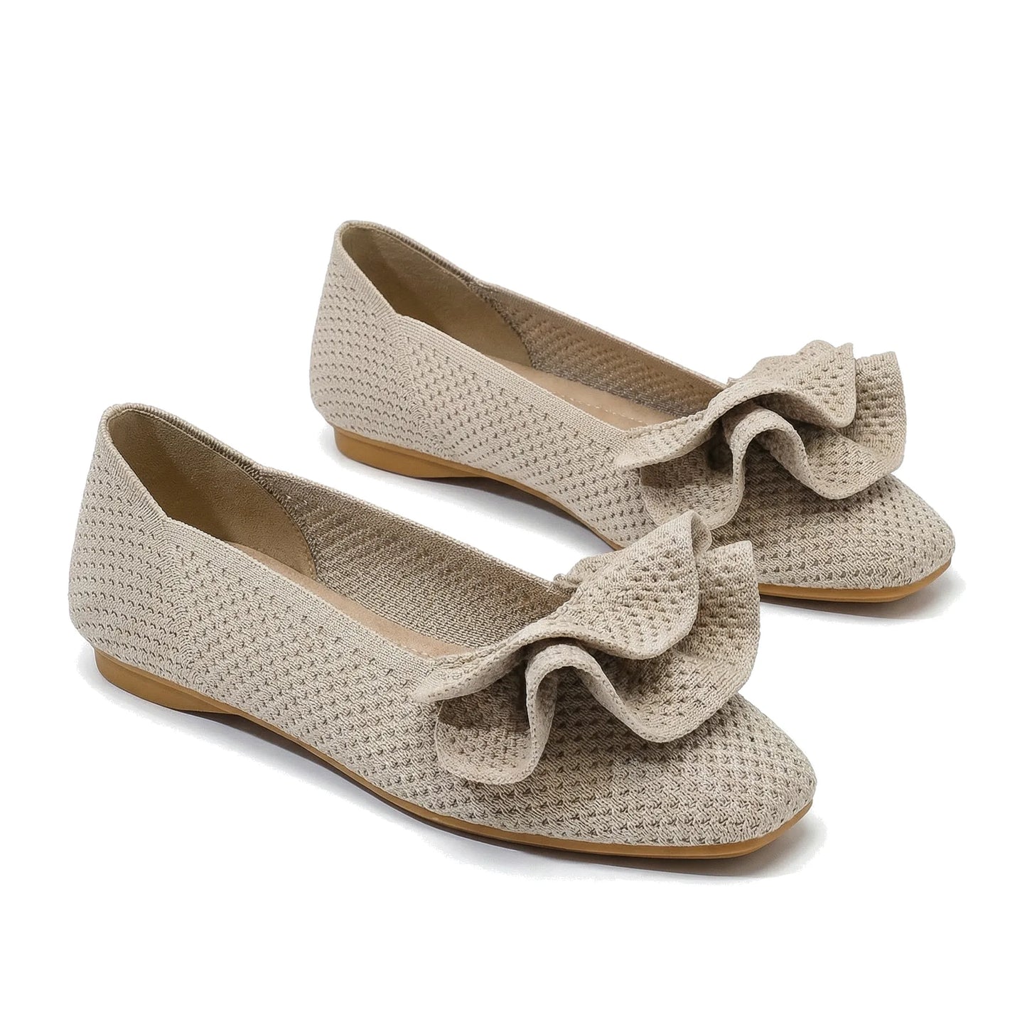 Women's knit slip-on flats, product view