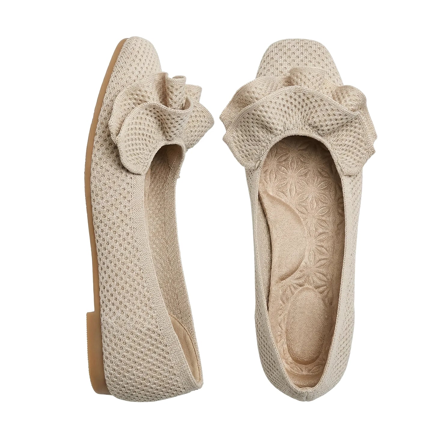 Women's knit slip-on flats, product view