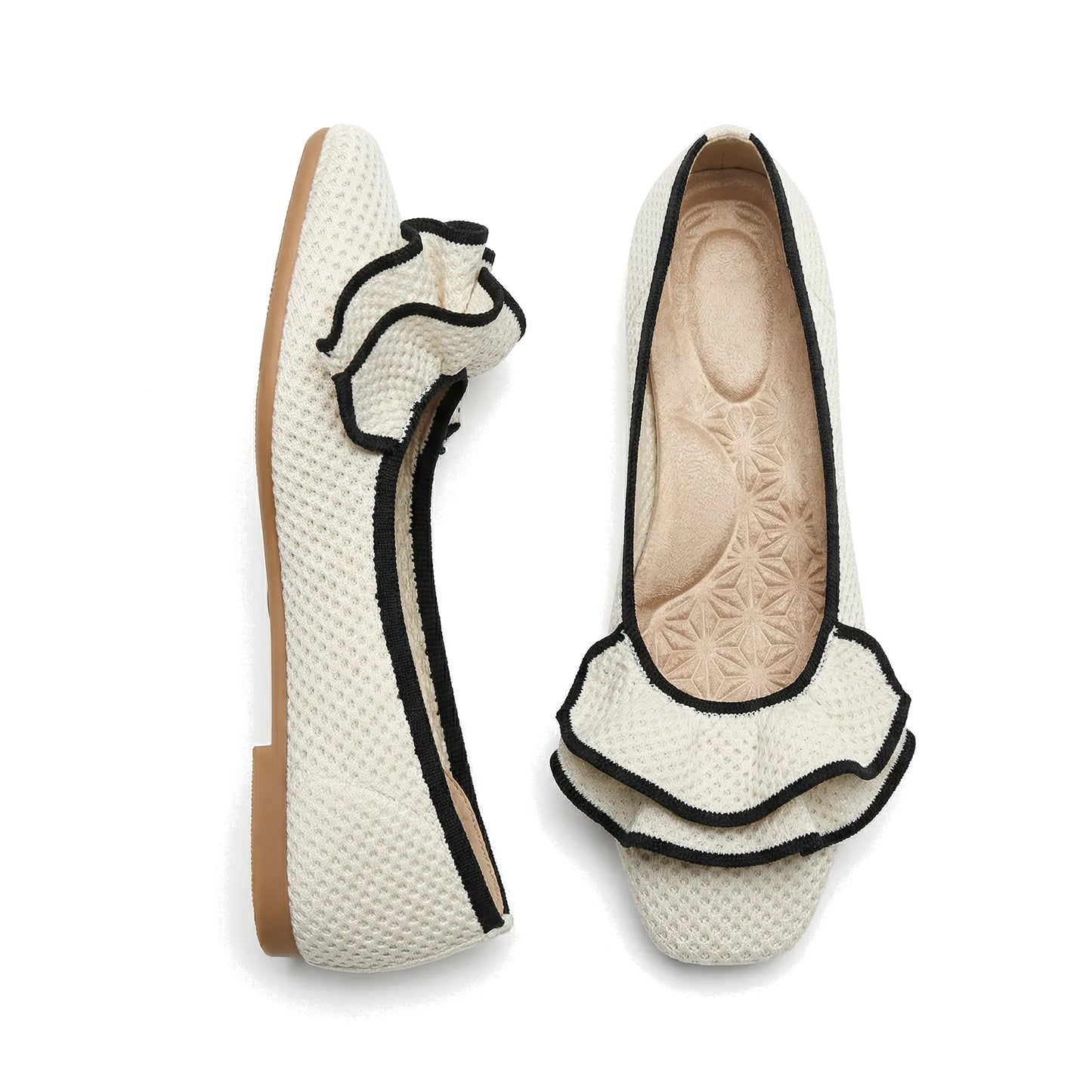 Women's knit slip-on flats, product view