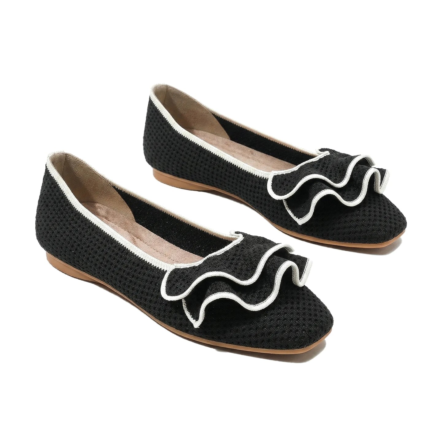 Women's knit slip-on flats, product view