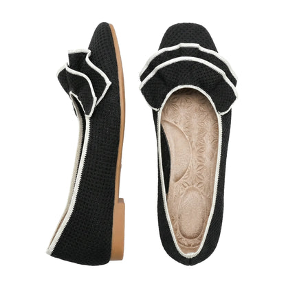 Women's knit slip-on flats, product view