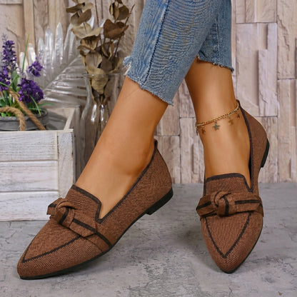 Women's ballet flats shown on foot
