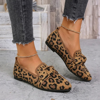 Women's ballet flats shown on foot