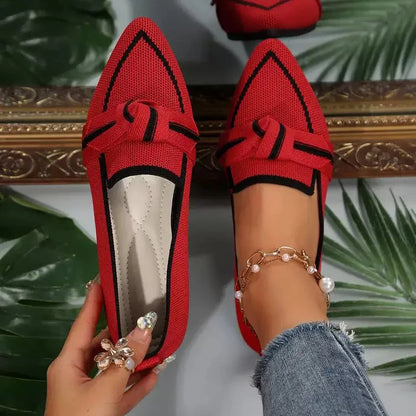 Women's ballet flats shown on foot