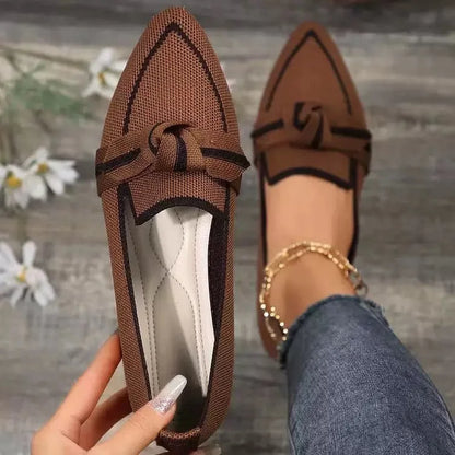 Women's ballet flats shown on foot