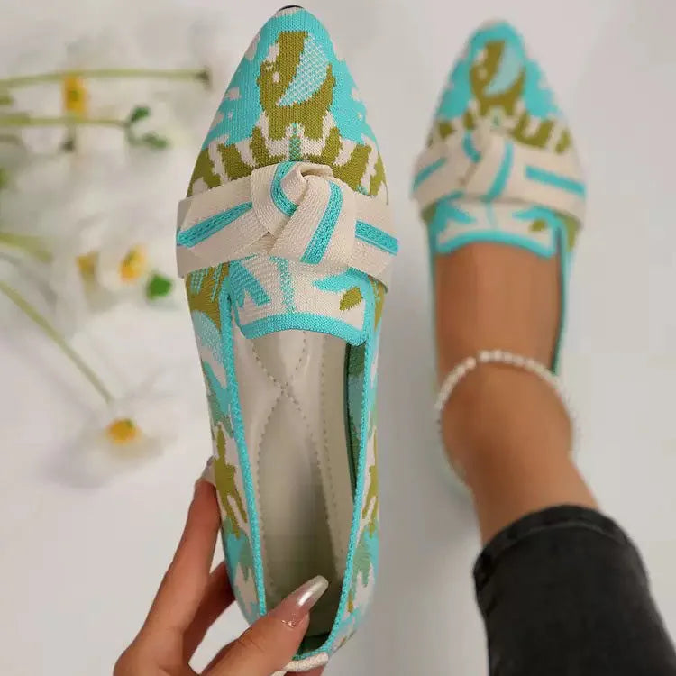 Women's ballet flats shown on foot