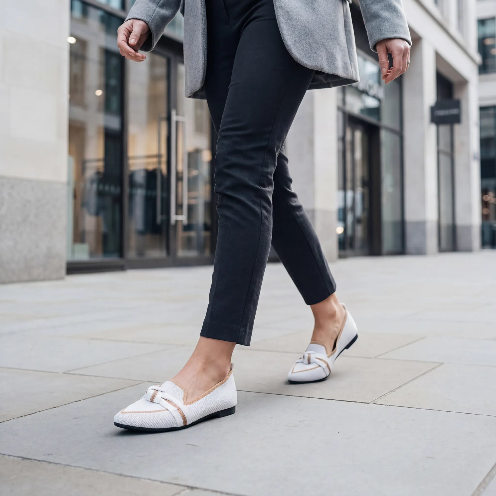 Women's ballet flats shown on foot
