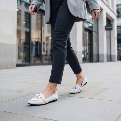 Women's ballet flats shown on foot