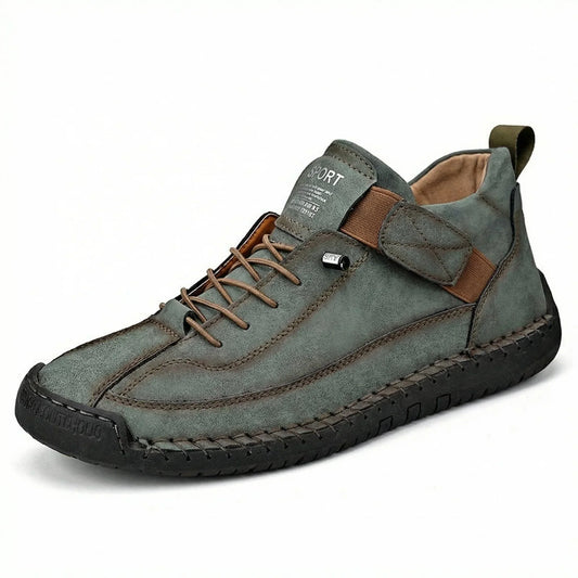 Men's wide fit leather ankle boots product view