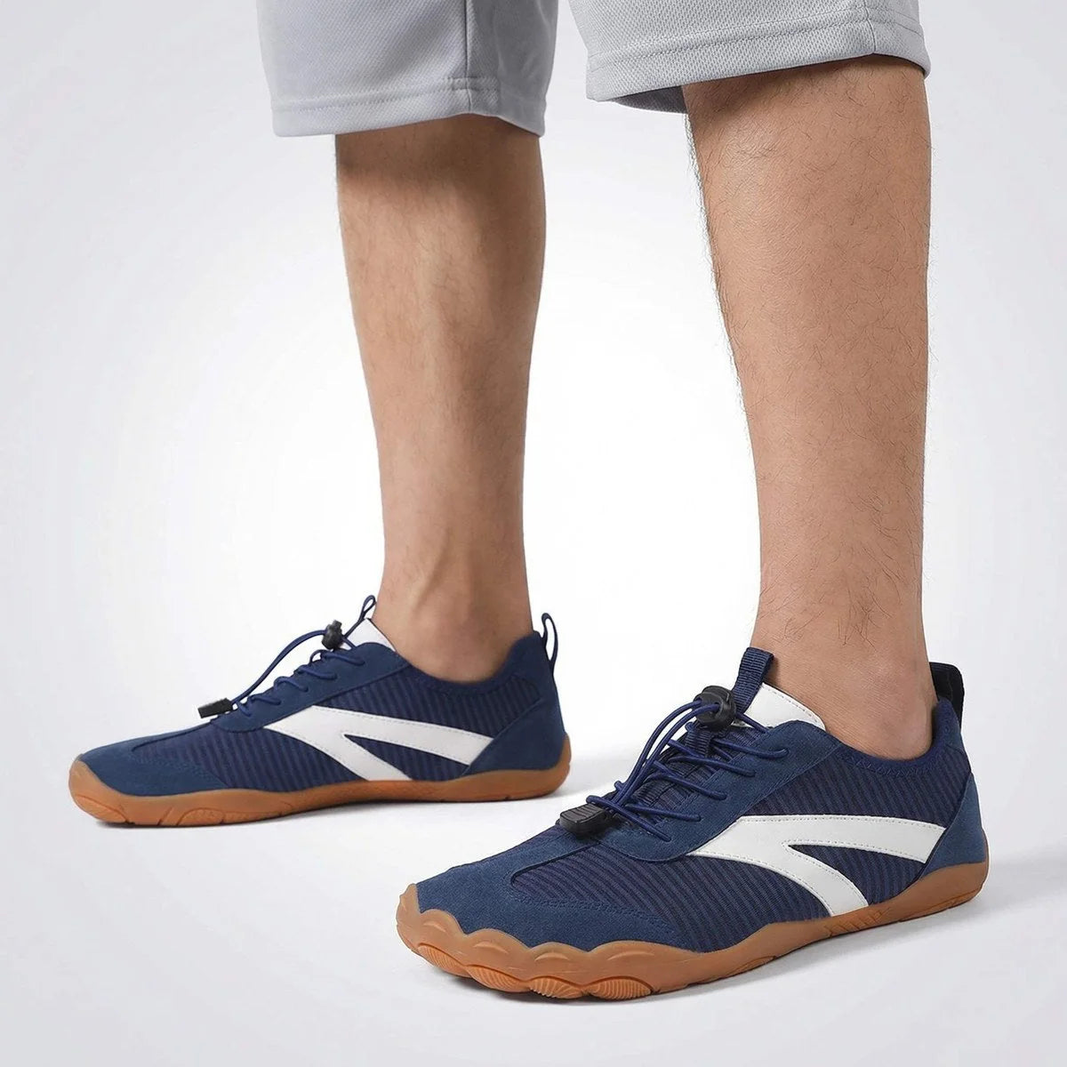 Barefoot five-toe walking shoes in Navy Blue product view