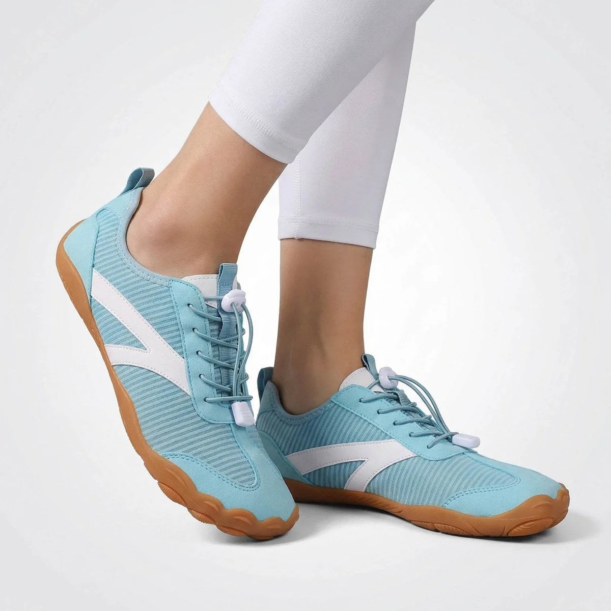 Barefoot five-toe walking shoes in Sky Blue product view