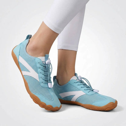Barefoot five-toe walking shoes in Sky Blue product view