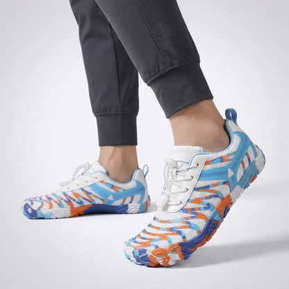 Unisex barefoot trainers in White Splash product view